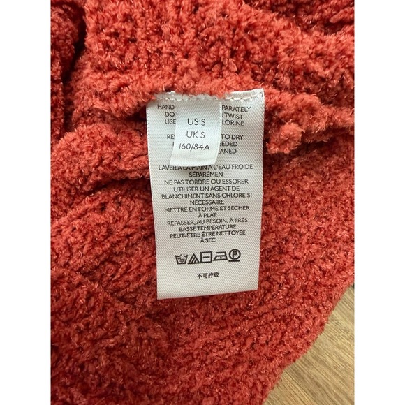 Urban Outfitters Cropped Cardigan Sweater Batwing Sleeves Rust Small - Picture 5 of 8